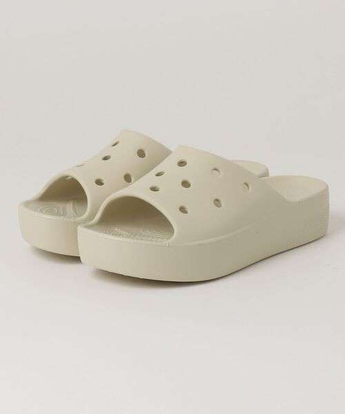 Жіночі шльопанці Crocs Classic Platform Slide Bone — фото 2