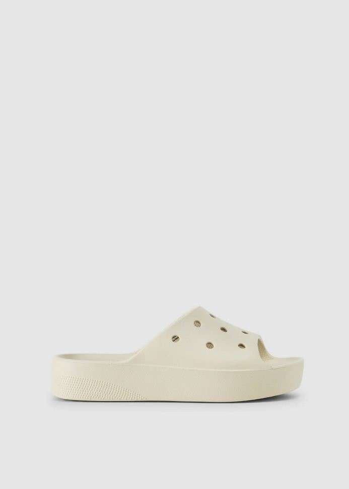 Жіночі шльопанці Crocs Classic Platform Slide Bone — фото 3