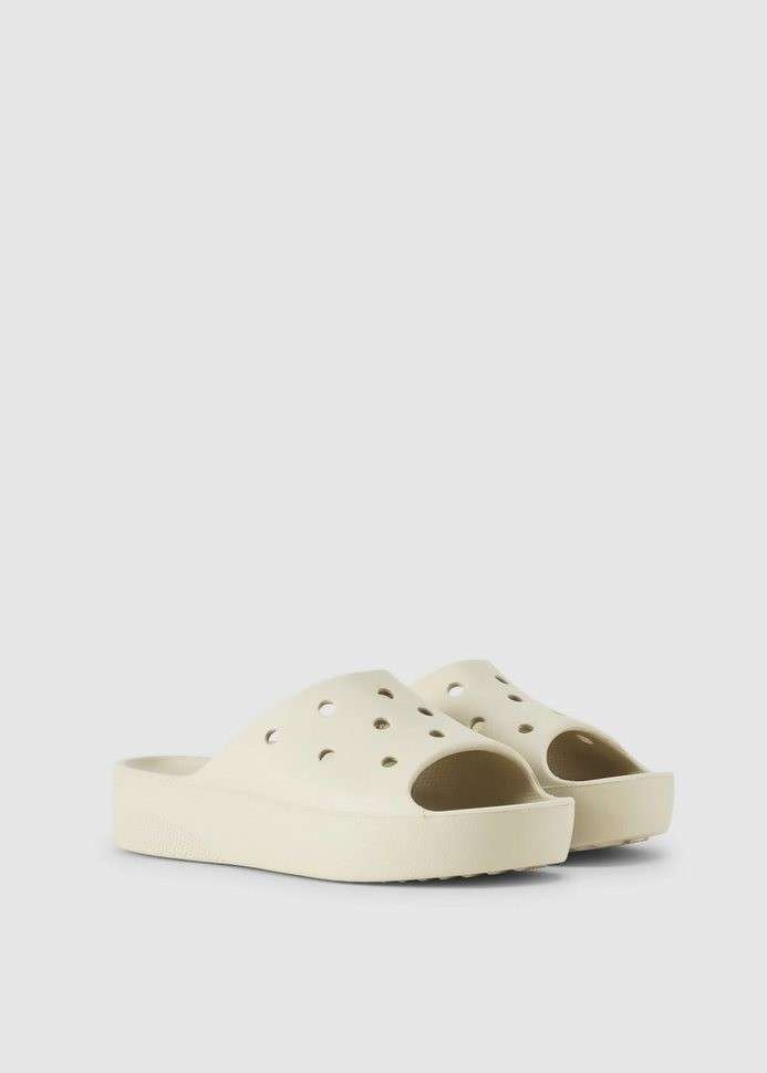 Жіночі шльопанці Crocs Classic Platform Slide Bone — фото 5