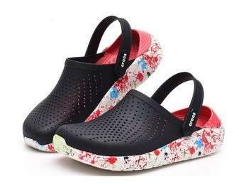 Чоловічі Crocs Лайтрайд Клог Чорні LiteRide Clog Black/white Printed — фото 4