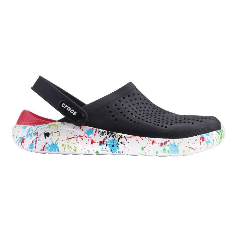 Чоловічі Crocs Лайтрайд Клог Чорні LiteRide Clog Black/white Printed — фото 7