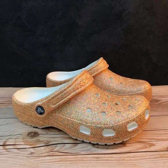 Жіночі Crocs Classic Gold Glitter Clog — фото 6