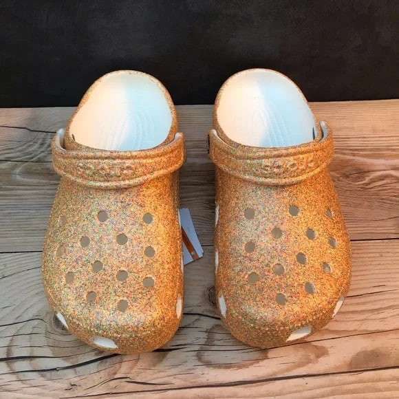 Жіночі Crocs Classic Gold Glitter Clog — фото 8