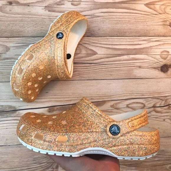 Жіночі Crocs Classic Gold Glitter Clog — фото 10