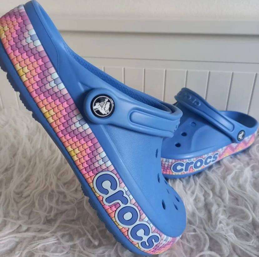 Жіночі Crocs Bayaband Clog Chevron Powder Blue / Multi — фото 3