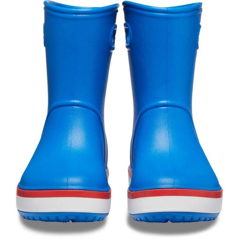 Crocs Дитячі Чоботи Для ДІвчат Сині Crocband Rain Boot Bright Cobalt/Flame — фото 5