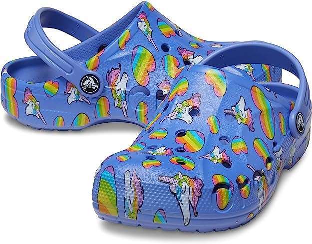 Дитячі Crocs для дівчинки Baya Seasonal Graphic Clog Kids Lapis Multi — фото 1