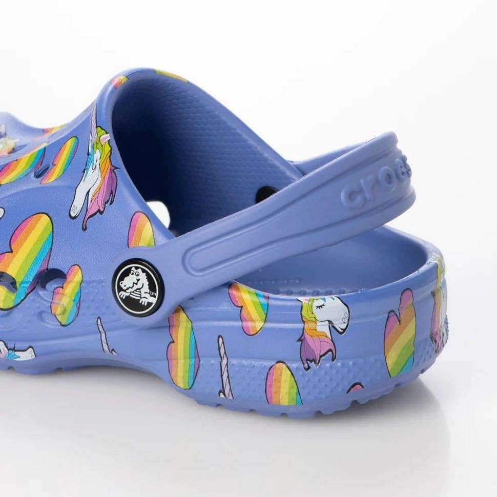 Дитячі Crocs для дівчинки Baya Seasonal Graphic Clog Kids Lapis Multi — фото 2