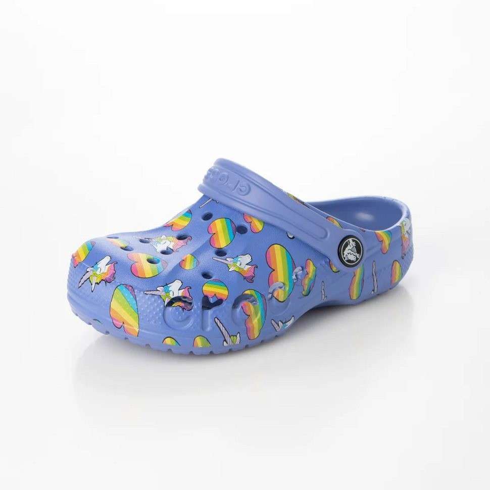 Дитячі Crocs для дівчинки Baya Seasonal Graphic Clog Kids Lapis Multi — фото 3