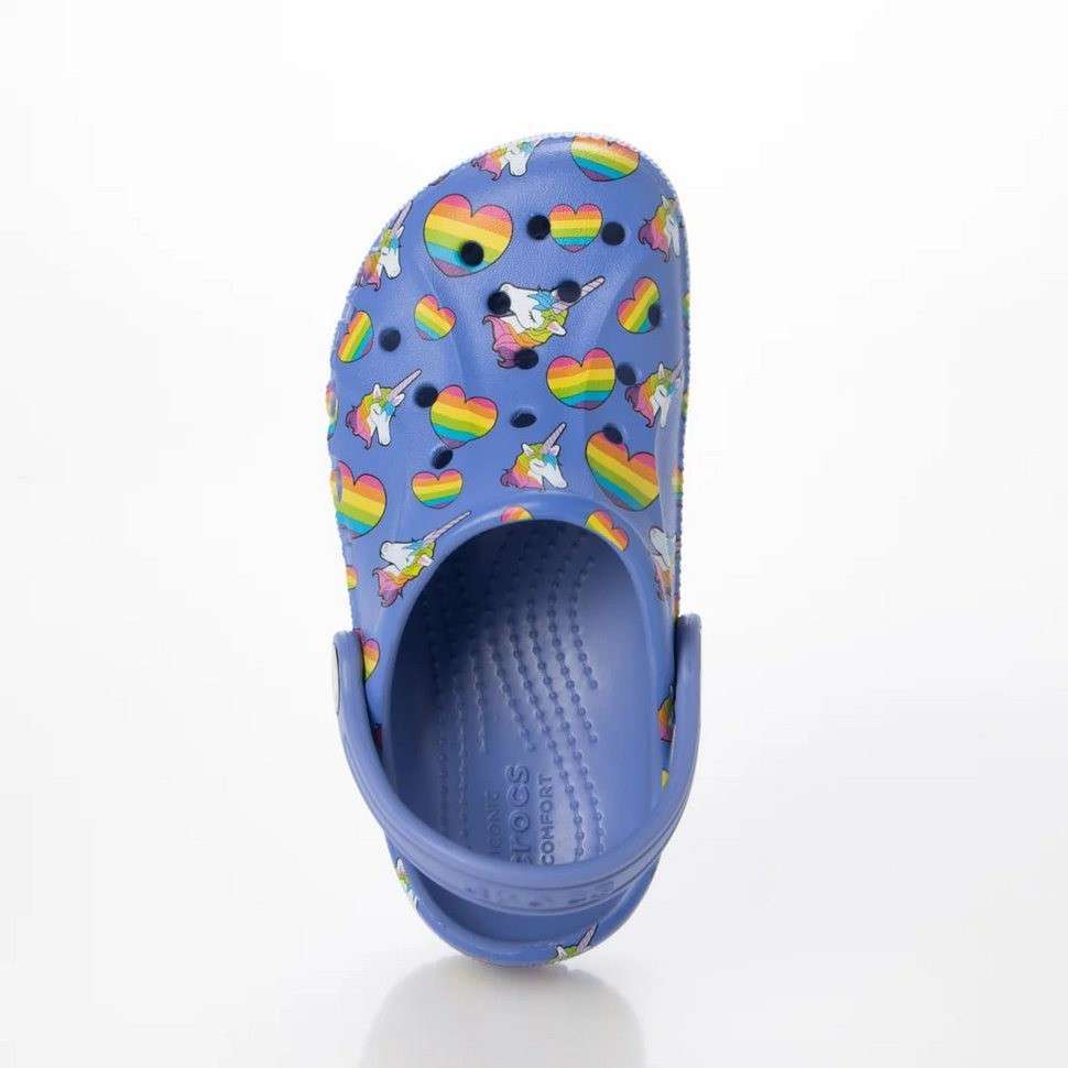 Дитячі Crocs для дівчинки Baya Seasonal Graphic Clog Kids Lapis Multi — фото 5