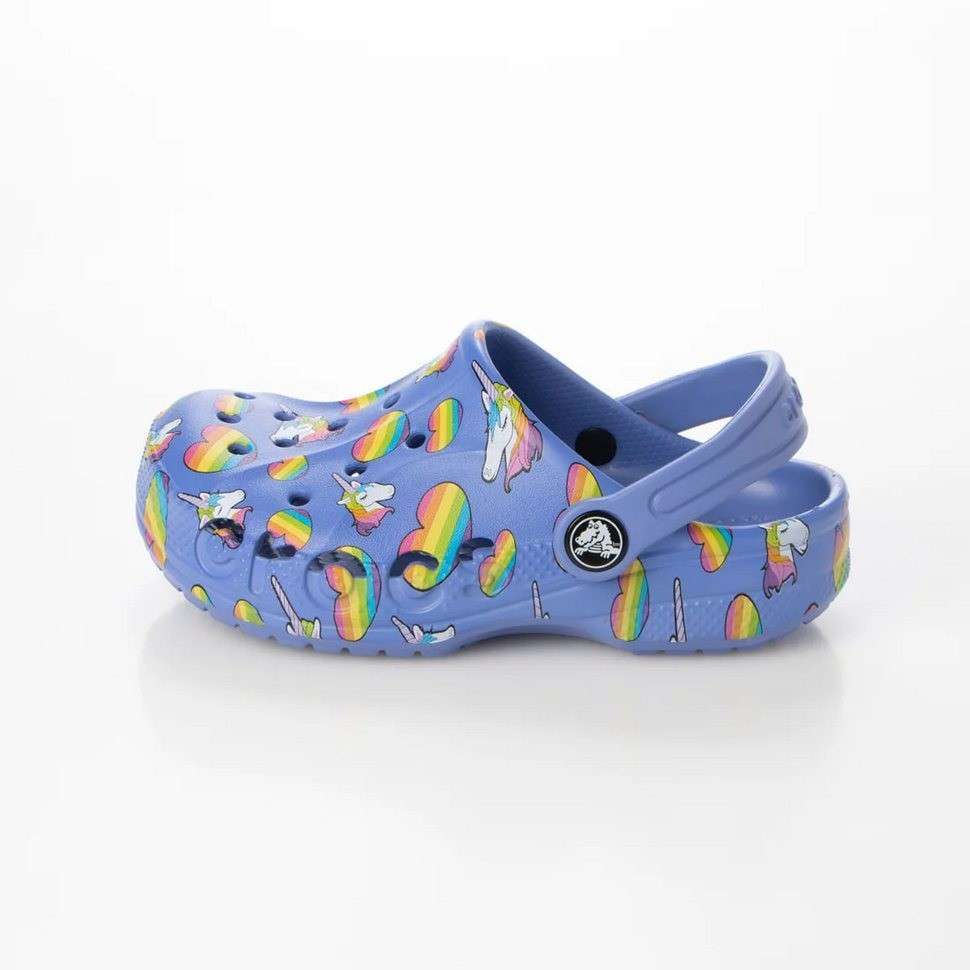 Дитячі Crocs для дівчинки Baya Seasonal Graphic Clog Kids Lapis Multi — фото 6