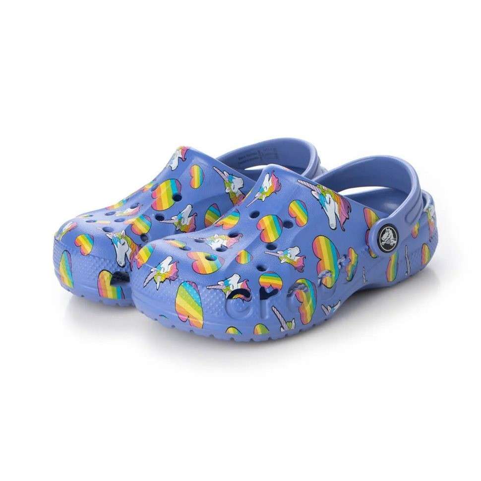 Дитячі Crocs для дівчинки Baya Seasonal Graphic Clog Kids Lapis Multi — фото 7