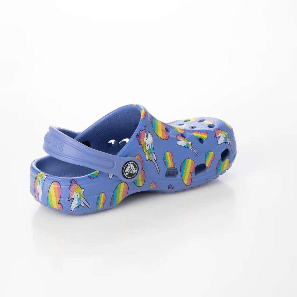 Дитячі Crocs для дівчинки Baya Seasonal Graphic Clog Kids Lapis Multi — фото 8