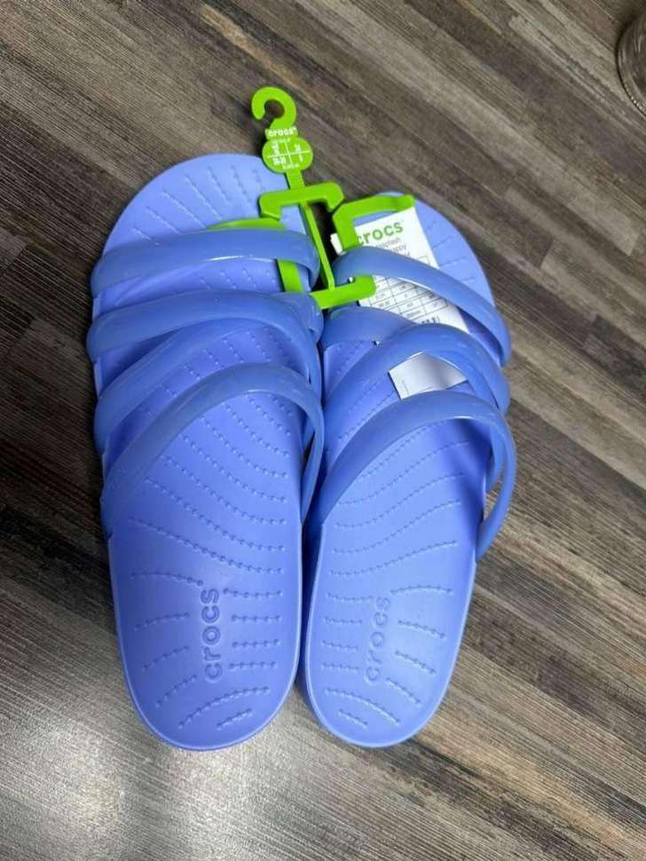 Жіночі шльопанці Crocs Slide Glossy Splash Moon Jelly — фото 2