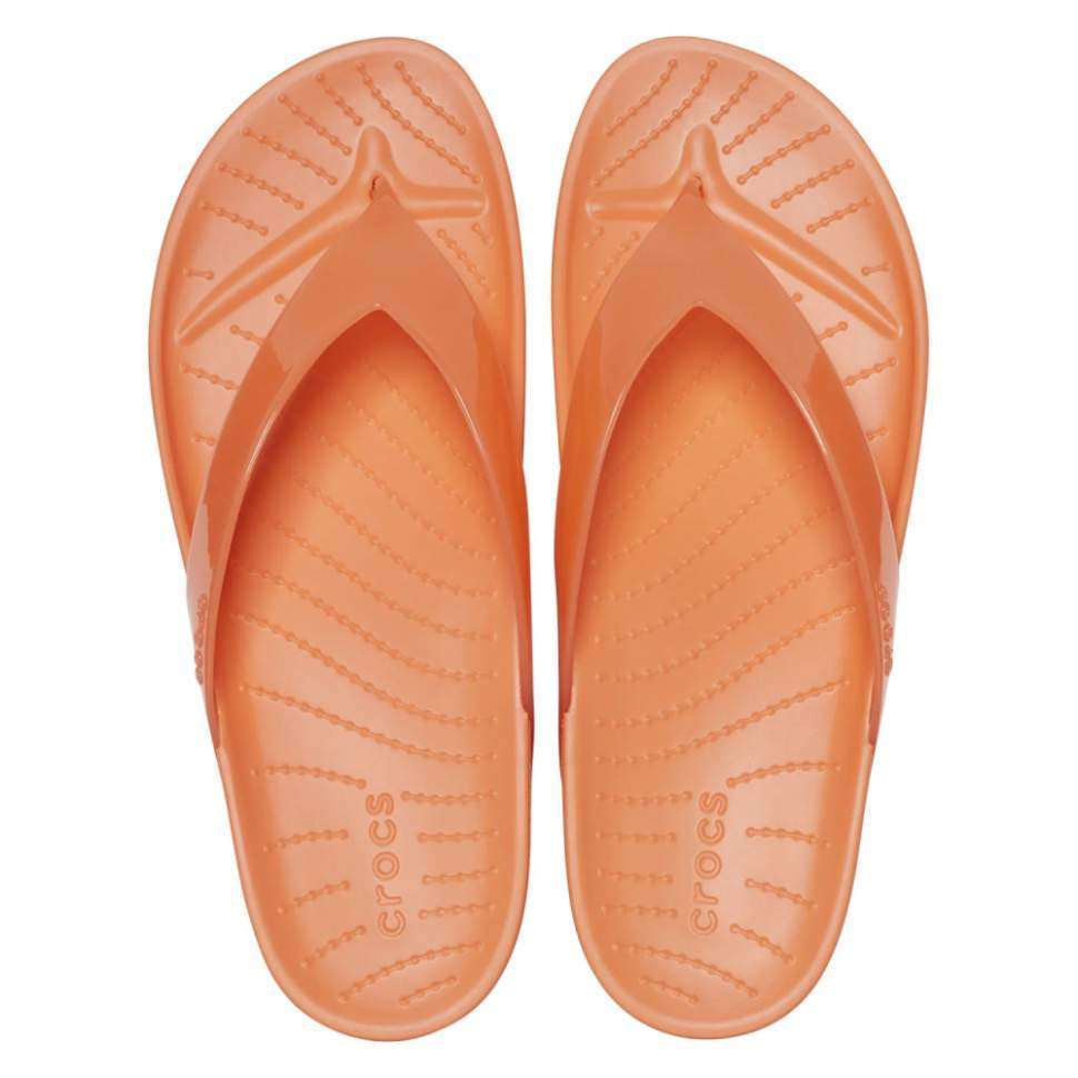 Жіночі в'єтнамки Crocs Glossy Splash Flip Persimmon — фото 4