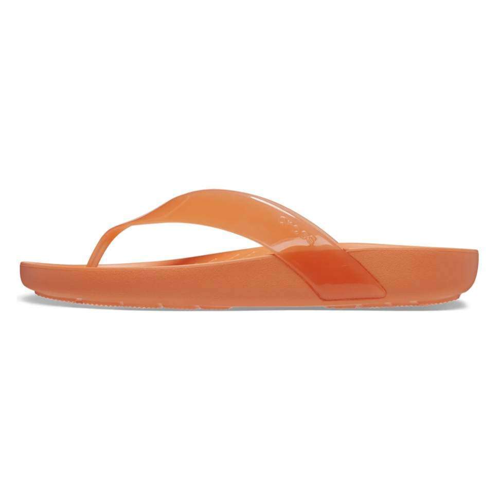 Жіночі в'єтнамки Crocs Glossy Splash Flip Persimmon — фото 5