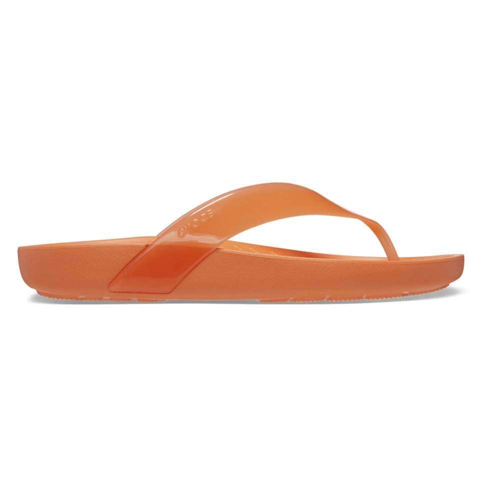 Жіночі в'єтнамки Crocs Glossy Splash Flip Persimmon — фото 6