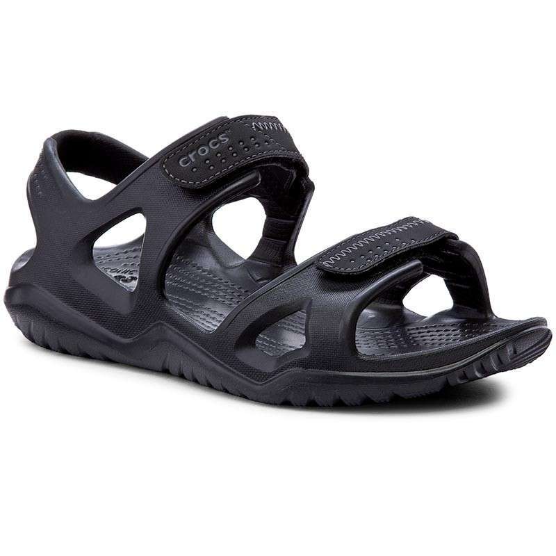 Чоловічі сандалії Crocs Swiftwater River Sandals Black/Black — фото 11
