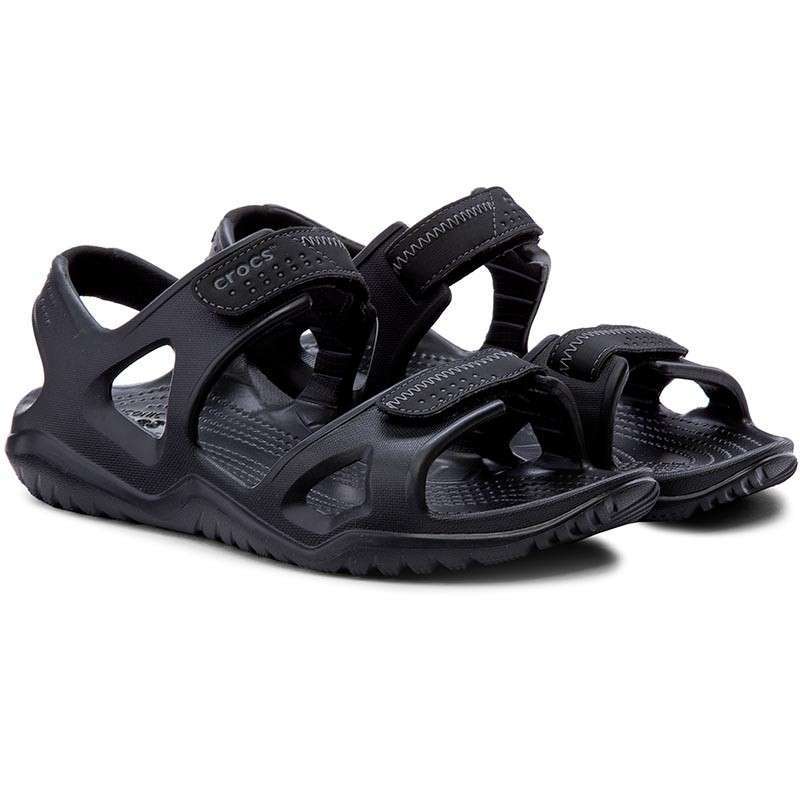 Чоловічі сандалії Crocs Swiftwater River Sandals Black/Black — фото 5