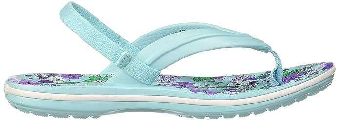 Crocs Крокбенд Фліп Вьетнамки Голубі Kids' Crocband™ Floral Strap Flip Ice Blue — фото 2