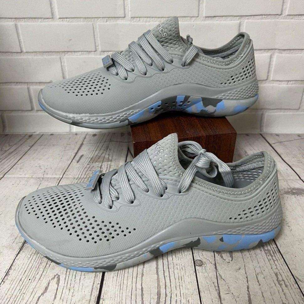 Жіночі кросівки Crocs LiteRide 360 Marbled Pacer Sneaker Light Grey/Oxygen — фото 14