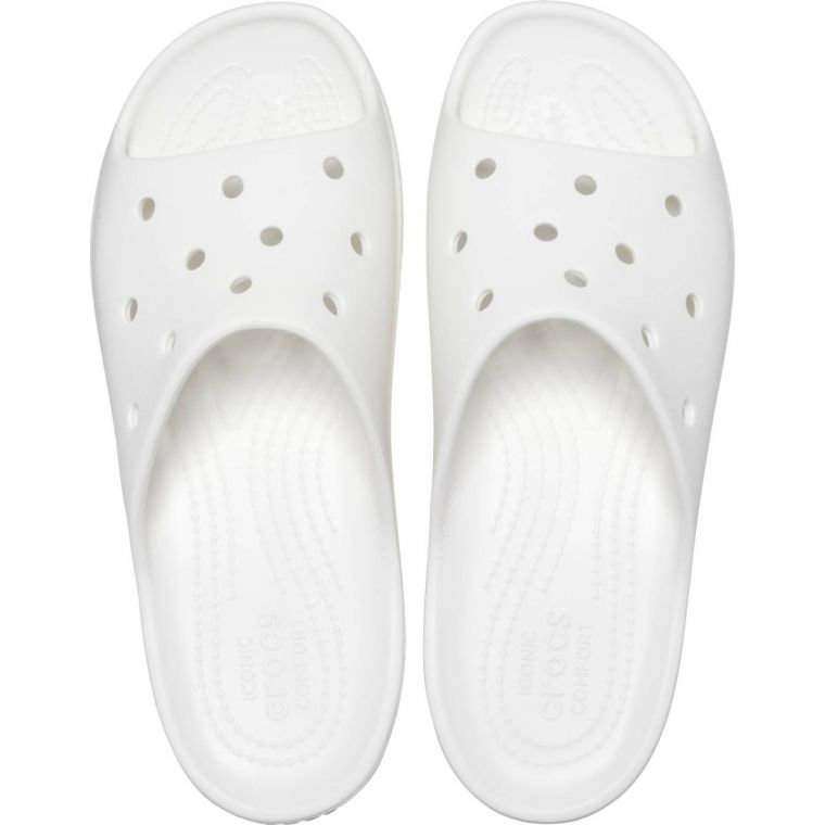 Жіночі шльопанці Crocs Classic Platform Slide White — фото 13