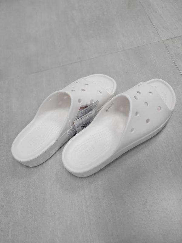 Жіночі шльопанці Crocs Classic Platform Slide White — фото 5