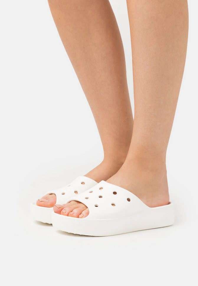 Жіночі шльопанці Crocs Classic Platform Slide White — фото 8