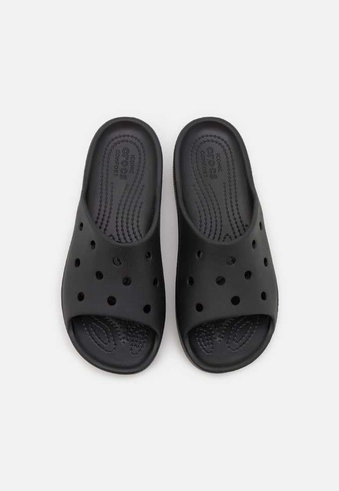 Жіночі шльопанці Crocs Classic Platform Slide Black — фото 2