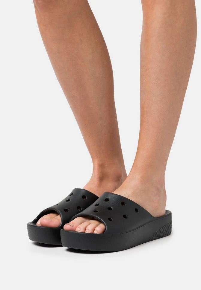 Жіночі шльопанці Crocs Classic Platform Slide Black — фото 7