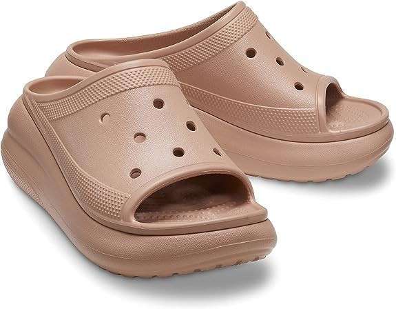 Crocs Беж шльопанці Classic Crush Platform Slide Cork