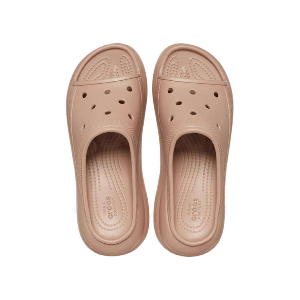 Crocs Беж шльопанці Classic Crush Platform Slide Cork — фото 13