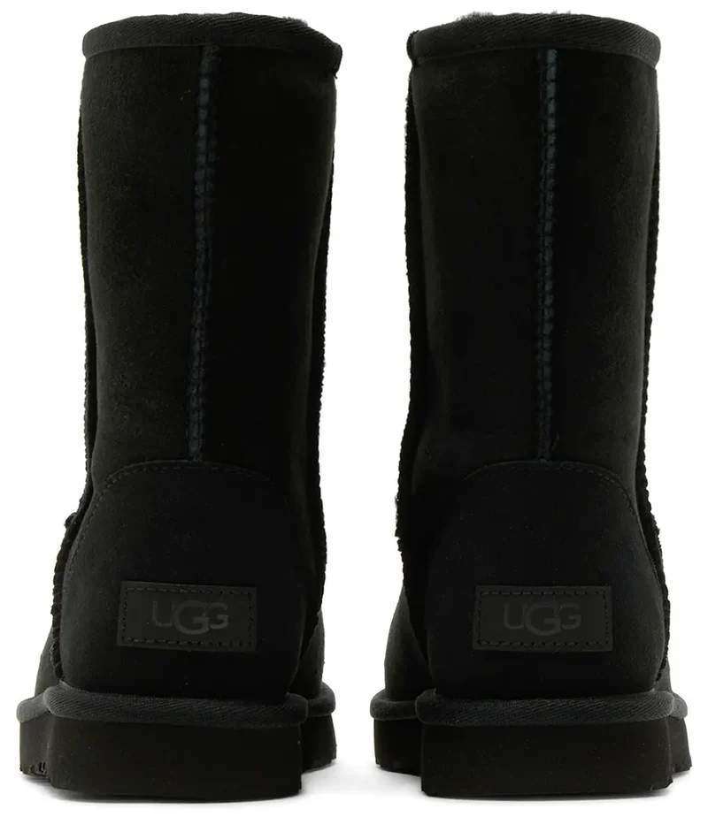 Жіночі UGG Замшеві Середні Чорні Classic Short II Boot Black Suede — фото 3