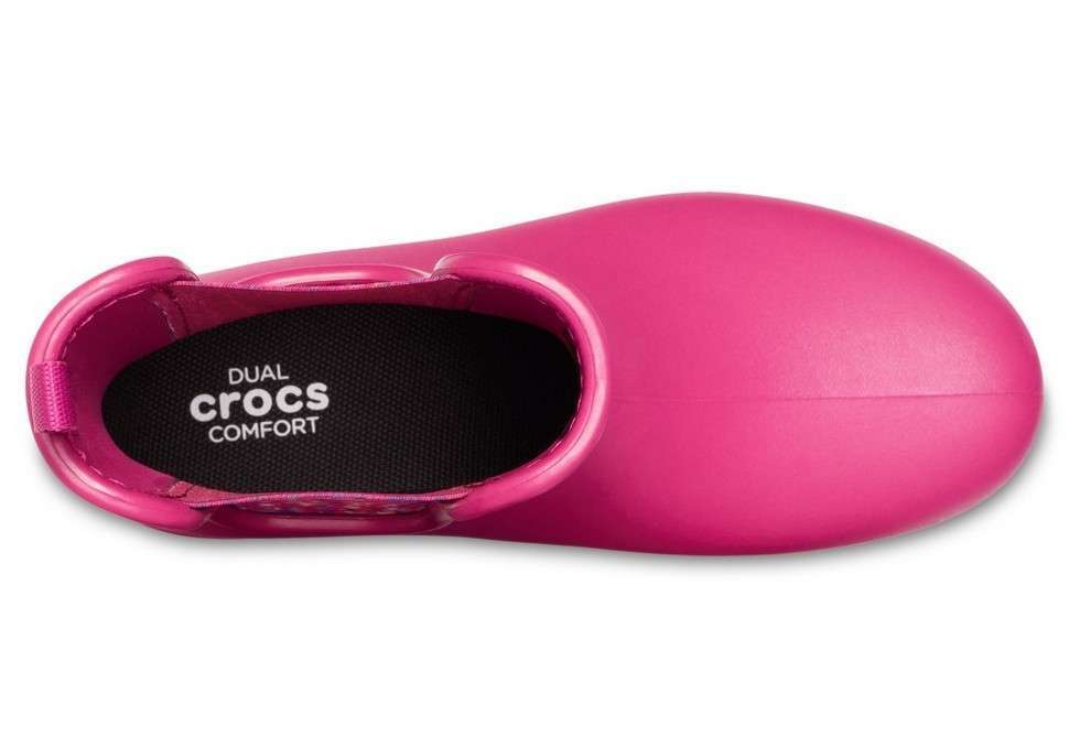 Жіночі гумові чоботи Crocs Women’s Freesail Chelsea Boot Berry\Dots — фото 6