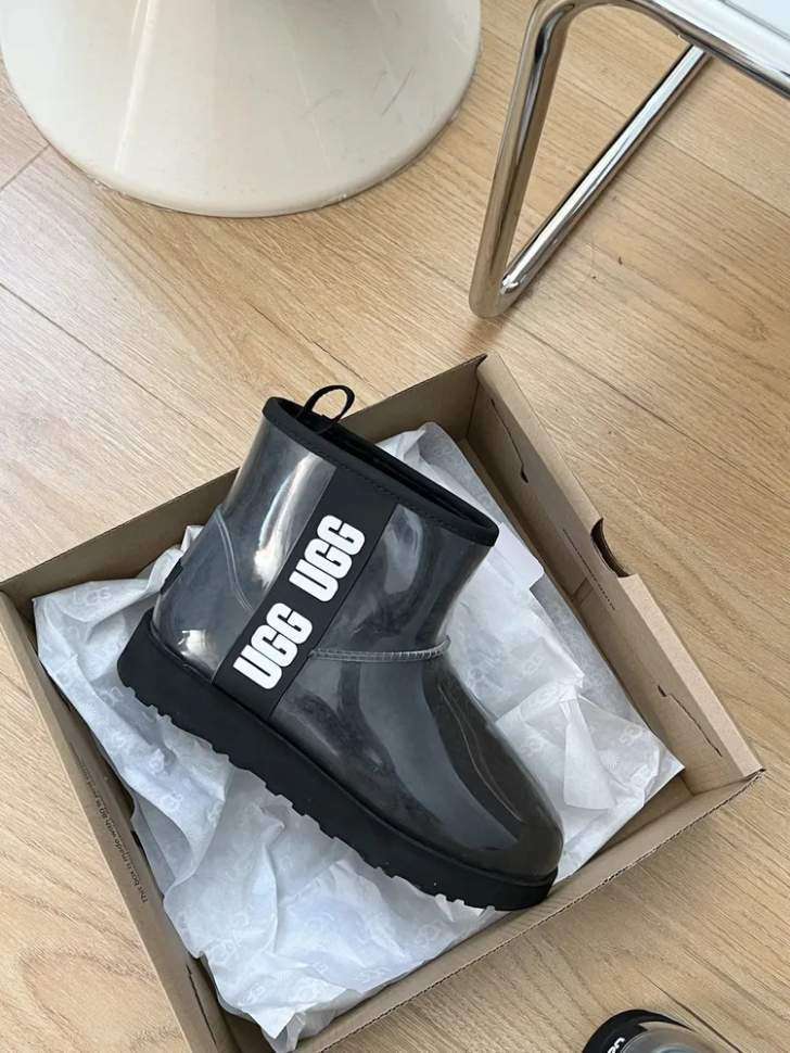 Жіночі UGG Міні Прозорі Силіконові Чорні Classic Clear Mini Black — фото 8
