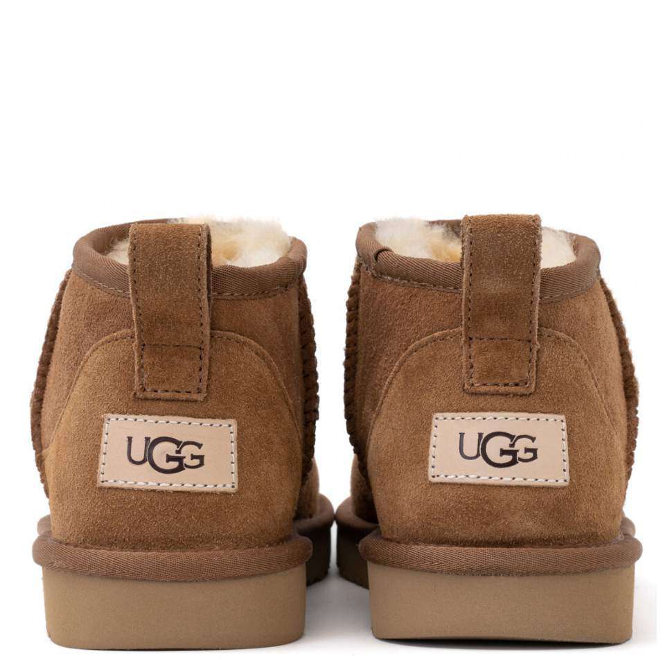 UGG Ультра Міні Помаранчеві Замшеві Classic Ultra Mini Chestnut Suede — фото 5