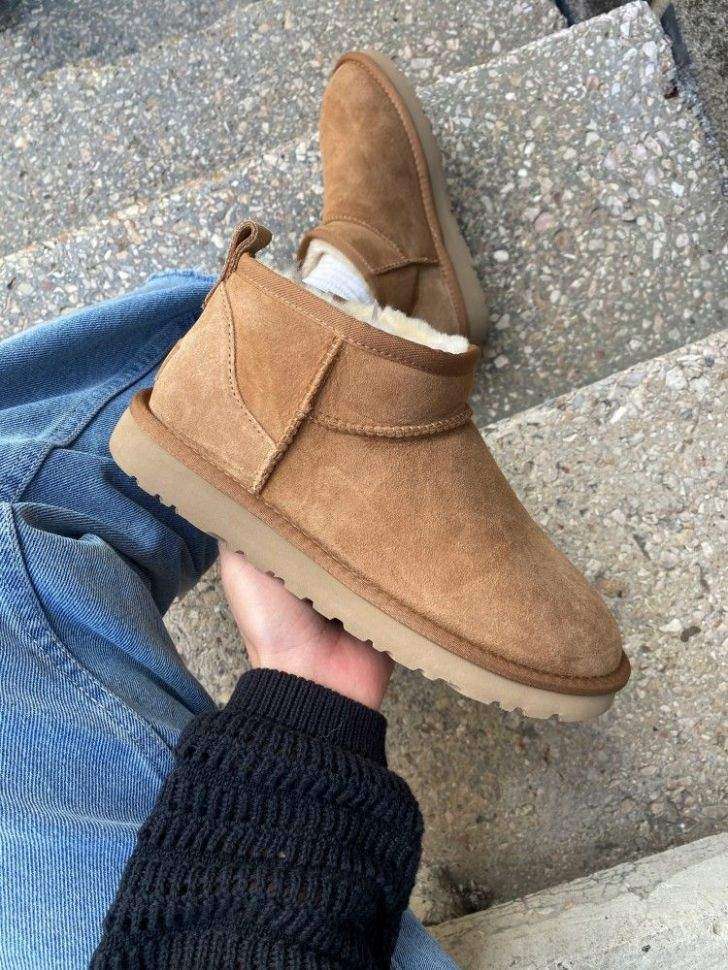 UGG Ультра Міні Помаранчеві Замшеві Classic Ultra Mini Chestnut Suede — фото 7