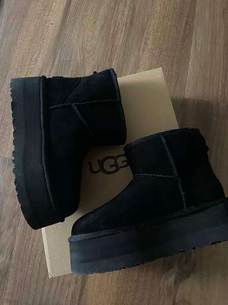Жіночі UGG Міні Платформа Чорні Замша Mini Platform Black Suede — фото 12