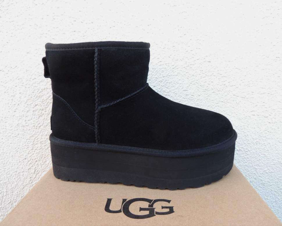 Жіночі UGG Міні Платформа Чорні Замша Mini Platform Black Suede — фото 15
