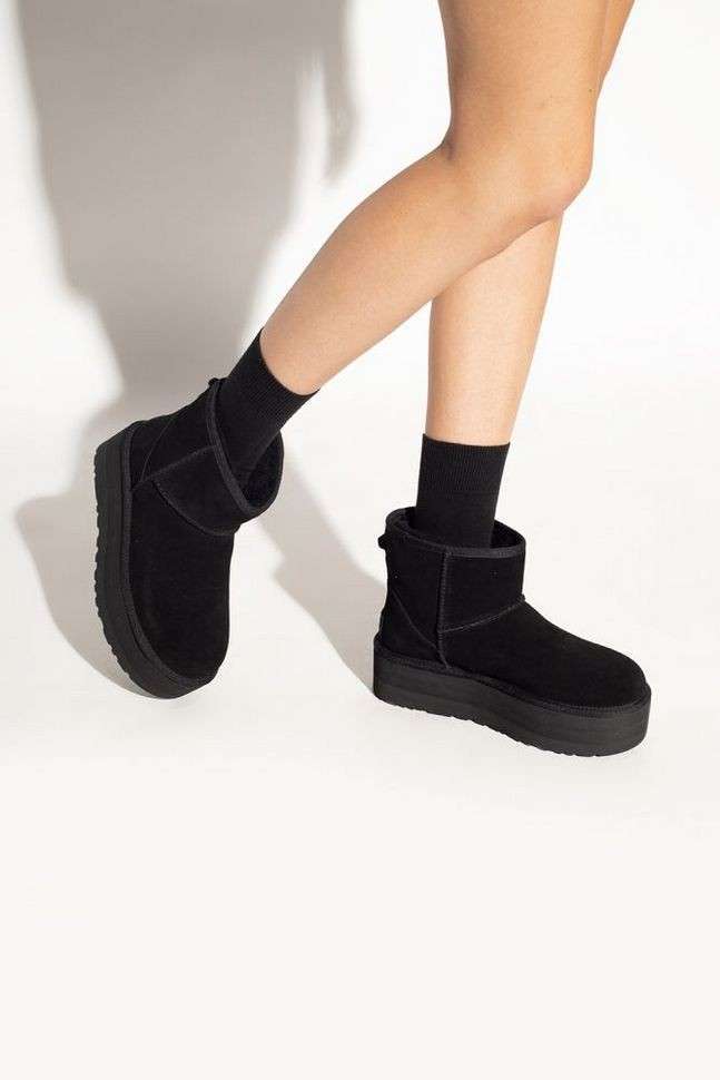 Жіночі UGG Міні Платформа Чорні Замша Mini Platform Black Suede — фото 7