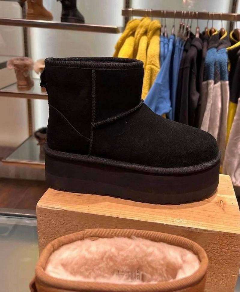 Жіночі UGG Міні Платформа Чорні Замша Mini Platform Black Suede — фото 8