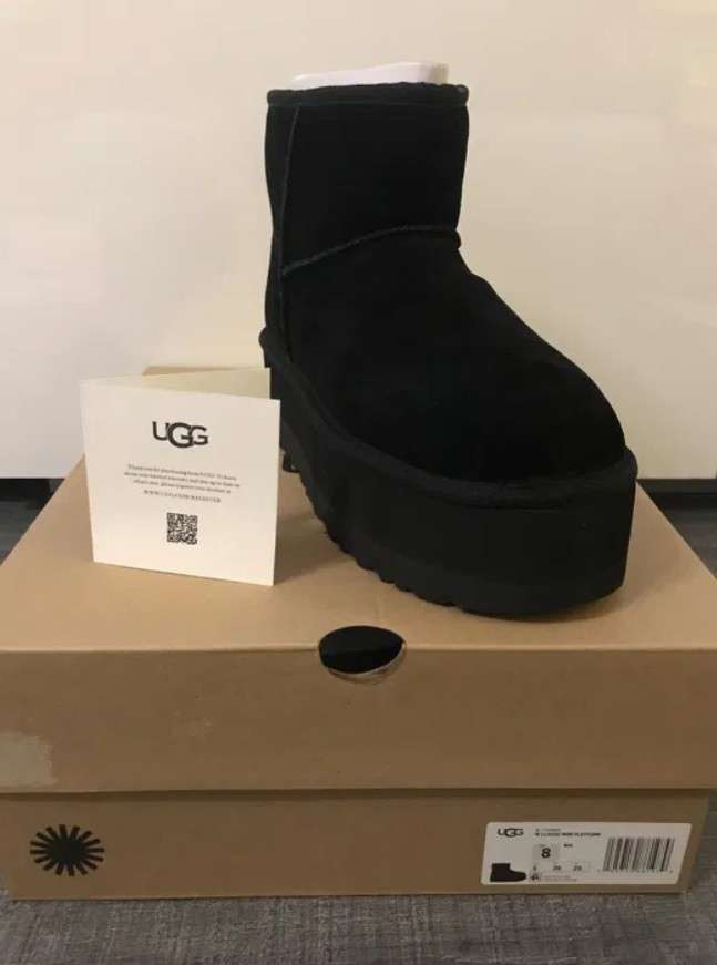 Жіночі UGG Міні Платформа Чорні Замша Mini Platform Black Suede — фото 10