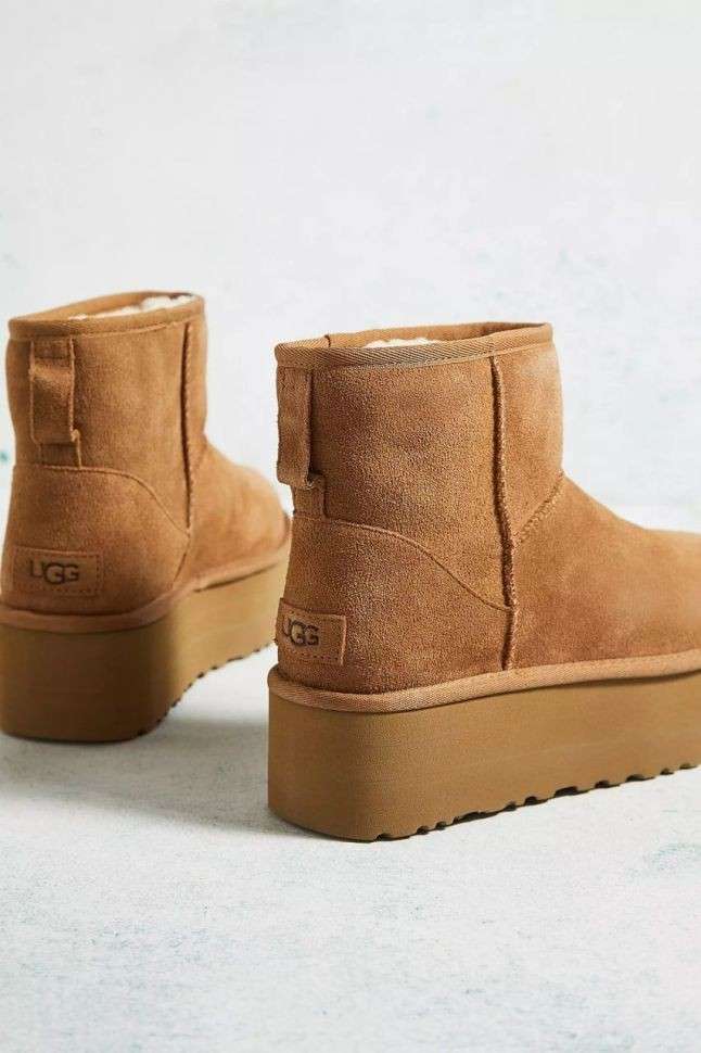 Жіночі UGG Міні Платформа Помаранчеві Замша Mini Platform Chestnut Suede — фото 13