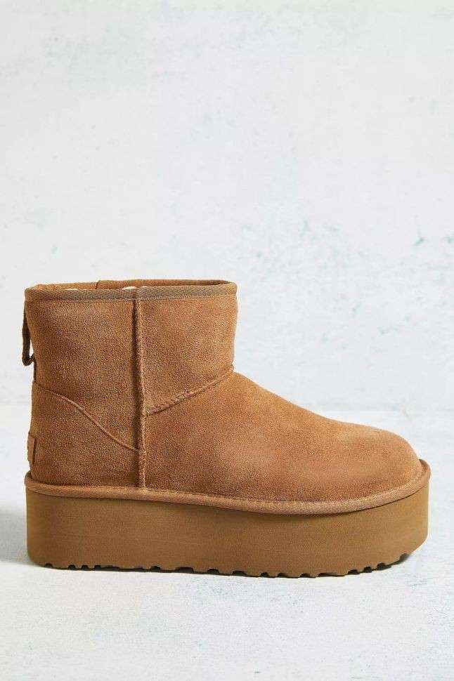 Жіночі UGG Міні Платформа Помаранчеві Замша Mini Platform Chestnut Suede — фото 14