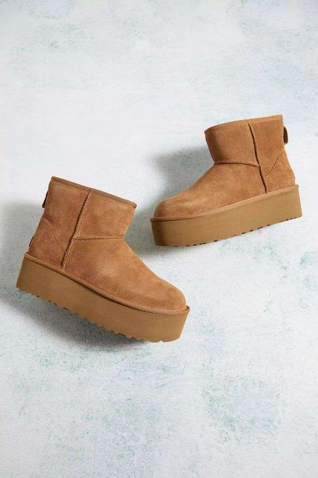 Жіночі UGG Міні Платформа Помаранчеві Замша Mini Platform Chestnut Suede — фото 15