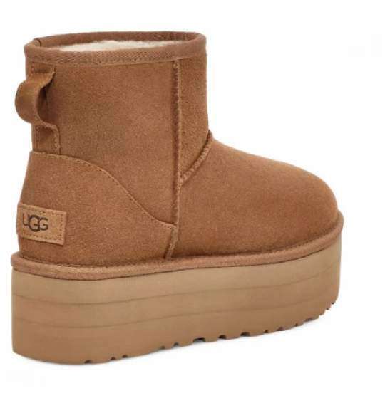 Жіночі UGG Міні Платформа Помаранчеві Замша Mini Platform Chestnut Suede — фото 4