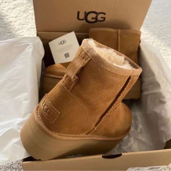 Жіночі UGG Міні Платформа Помаранчеві Замша Mini Platform Chestnut Suede — фото 7