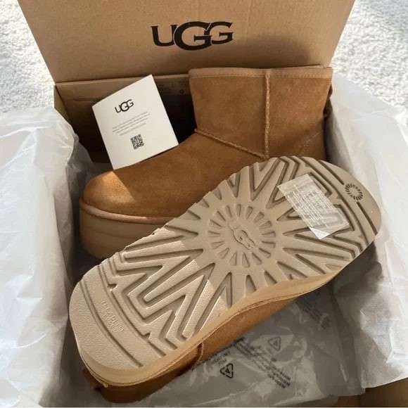 Жіночі UGG Міні Платформа Помаранчеві Замша Mini Platform Chestnut Suede — фото 8