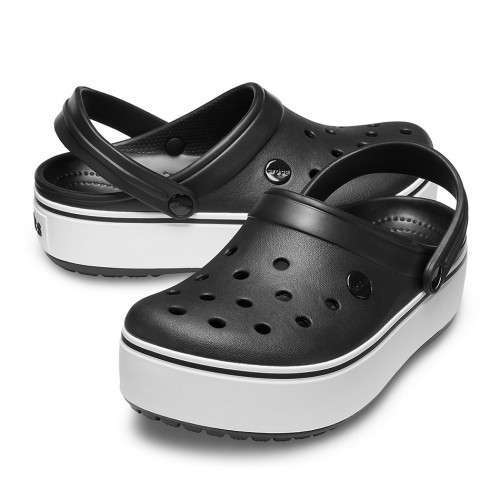 Дитячі Crocs для дівчинки Crocband Platform Clog Black / White