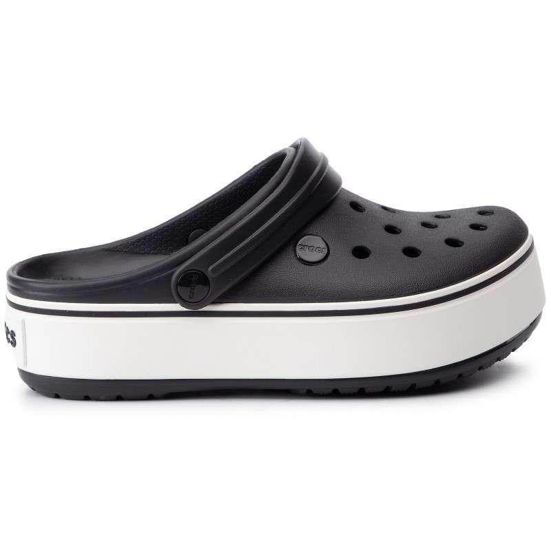 Дитячі Crocs для дівчинки Crocband Platform Clog Black / White — фото 3